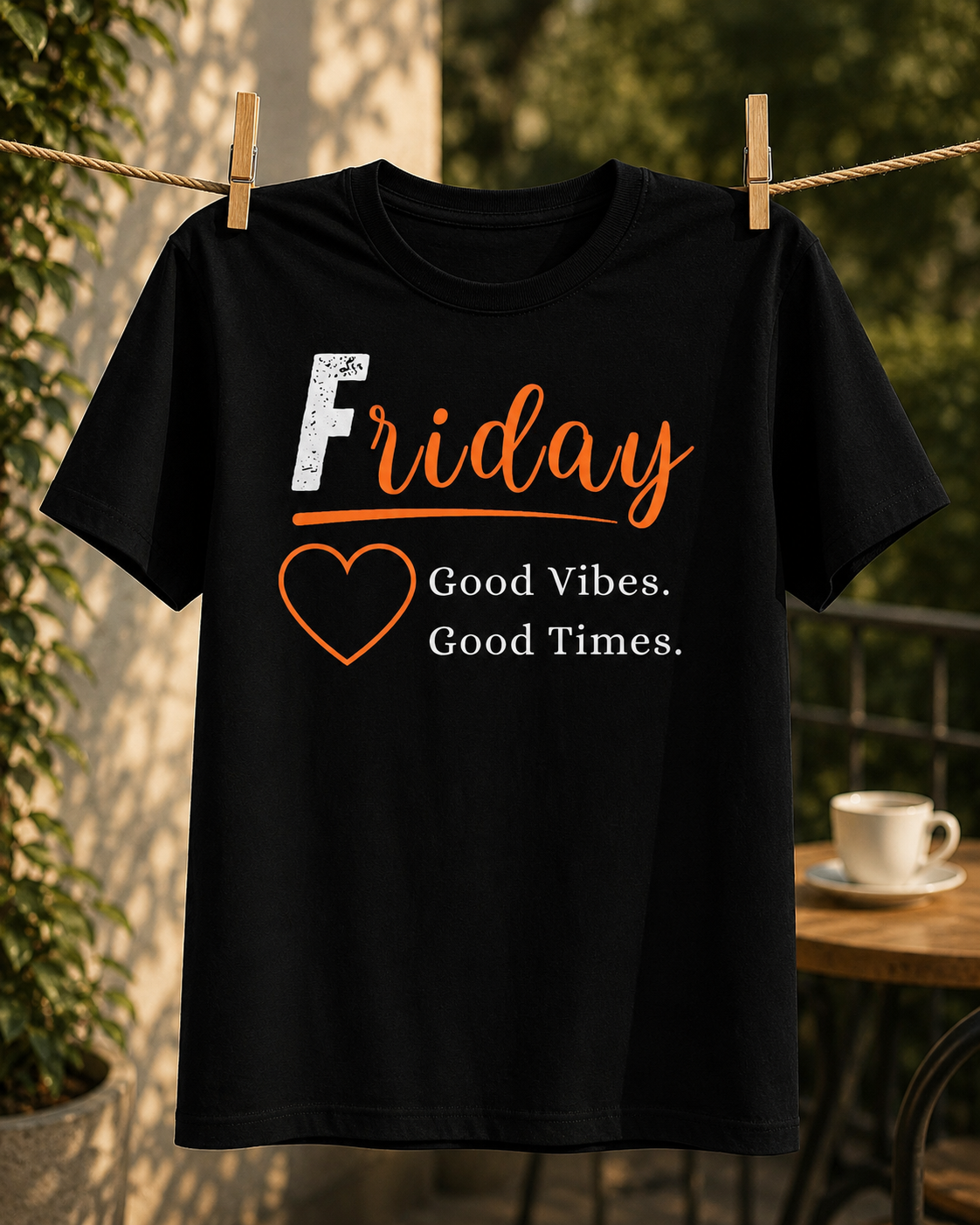 Friday Motivation Graphic Printed T-Shirt | Unisex Black PollyCotton Blend Round Neck Tee (Copy)